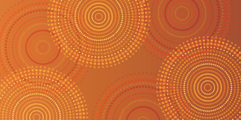 オレンジ　テクノロジー　集中線　模様　背景	