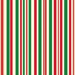 A festive striped pattern featuring red, green, and cream colors, suitable for holiday decor.