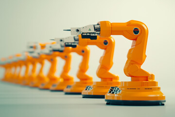 Automated Mechanical Arms in Modern Factory Workshop