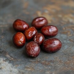 jujube isolated on metal background