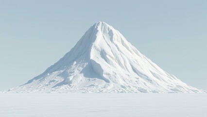 Close-up view of a mountainous pile of white rice on a white surface, emphasizing its height and volume, high angle, food, detail