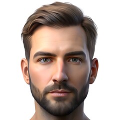 Fototapeta premium 3d man character head