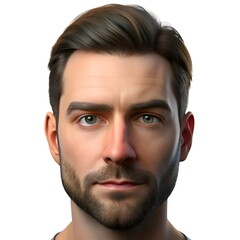 Fototapeta premium 3d man character head