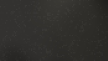 Many small white dots on dark gray background, perfect for texture backgrounds, minimalistic designs, digital art projects, and abstract concepts.