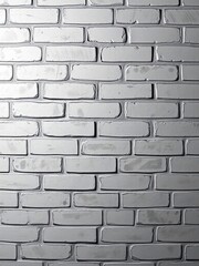 Fototapeta premium Grey and white brick wall with prominent mortar lines, grey tone, textured surface, stone pattern