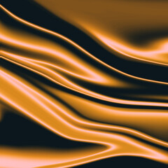 Abstract wavy pattern with a golden color, resembling flowing liquid or draped fabric.
