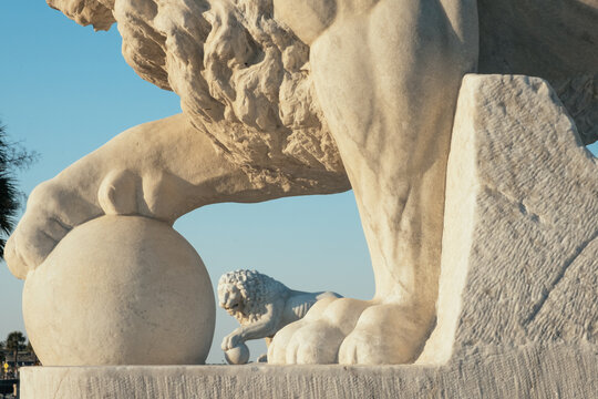 Marble Lion Statue St Augustine, Florida