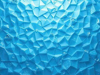 Naklejka premium Icy blue ice texture background with geometric shapes of hexagons and triangles arranged in a repeating design, frozen, glaze, frosty, geometric