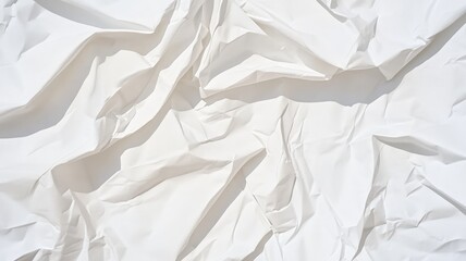 Obraz premium A wrinkled white fabric texture creating a soft, abstract background.