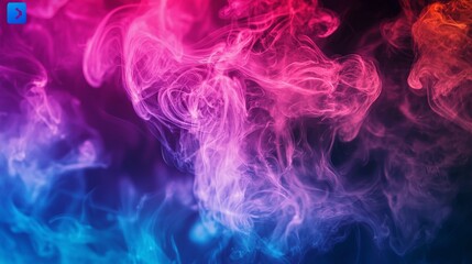 Obraz premium Colorful abstract smoke art with vibrant pink and blue tones