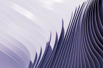 Close-up abstract layered curves with minimalistic design