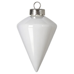 Obraz premium Realistic teardrop-shaped Christmas ornament for mockups, isolated transparent background