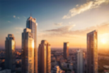 Fototapeta premium Conceptual blurry scenario of an european style city