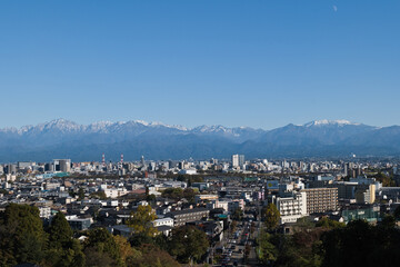 2024.22呉羽山から富山市街地と北アルプス立山連峰