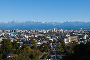2024.22呉羽山から富山市街地と北アルプス立山連峰