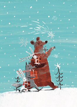 Christmas holidays card