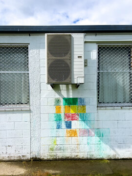 AC unit on exterior of municipal building