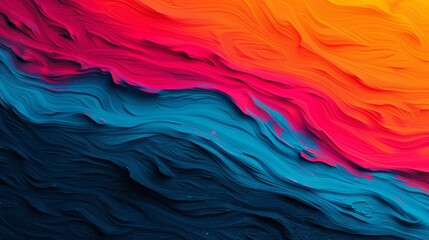 Vibrant abstract color waves