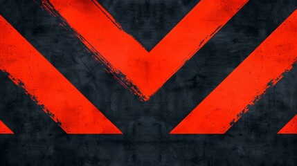 Bold red and black chevron pattern
