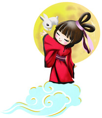 Fototapeta premium Cartoon character of Chinese year illustration isolated on transparent background.