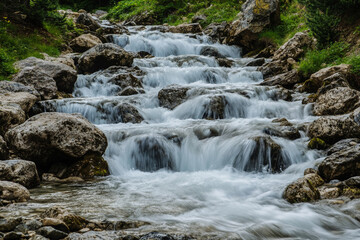 waterfall in the mountains