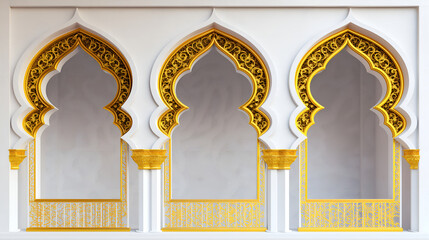 Intricate Arches and Latticework Inspired by Islamic Design