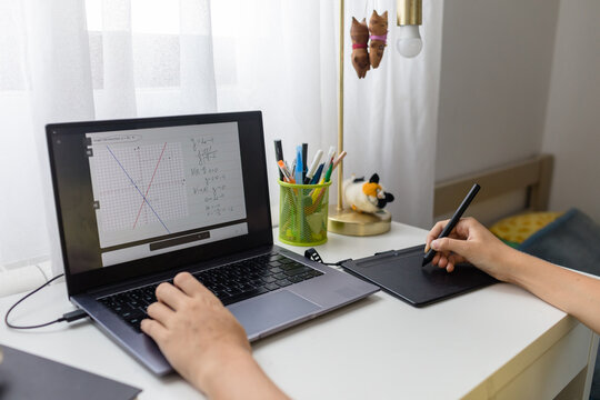 Plotting linear function graph on laptop