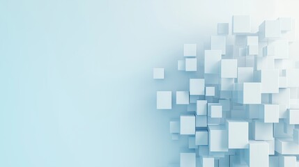 Fototapeta premium A white background with a bunch of white cubes
