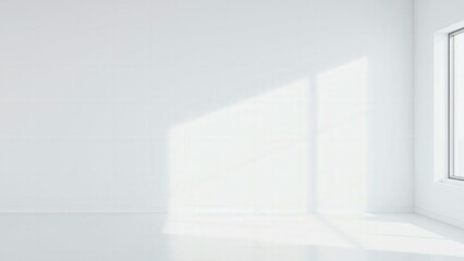 Fototapeta premium Bright and Airy Minimalist Room with Natural Light for Modern Interior Design Inspiration