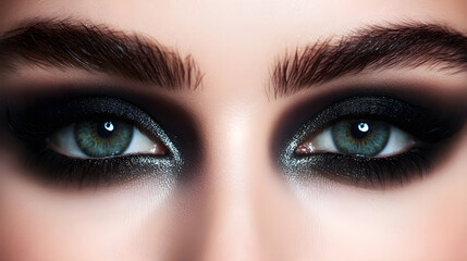 Obraz premium Dramatic Smokey Eyes: Makeup Inspiration for Elegant Evening Events