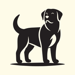 Obraz premium dog silhouette vector, dog logo silhouette vector full body
