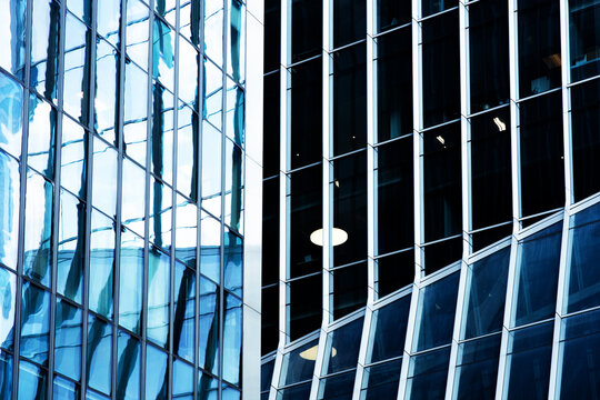 Blue Linear Reflections