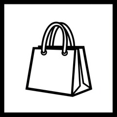 Minimalist Shopping Bag Icon