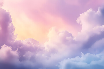 Fototapeta premium Dreamy Pastel Sky with Soft Clouds and Subtle Gradient