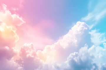 Fototapeta premium Dreamy Pastel Sky with Soft Clouds and Subtle Gradient