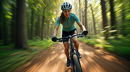 action shot of a fit woman 