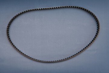 timing belt on a blue background 