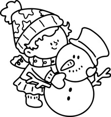 Cute children Christmas Cute hand drawn Elements Illustration cards