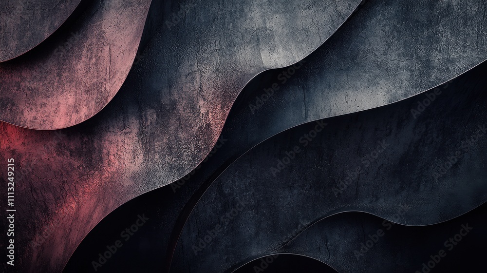 Poster abstract dark background with flowing layers and textures in high resolution