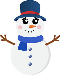 cute snowman cartoon, merry christmas holiday