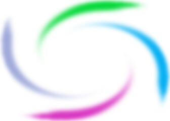 An abstract colorful transparent swirl shape spiral desing element.