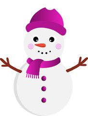 cute snowman cartoon, merry christmas holiday