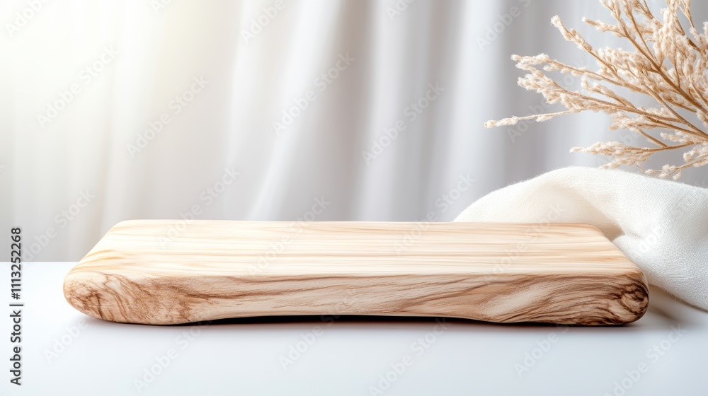 Poster empty wooden table top for product display and photography use