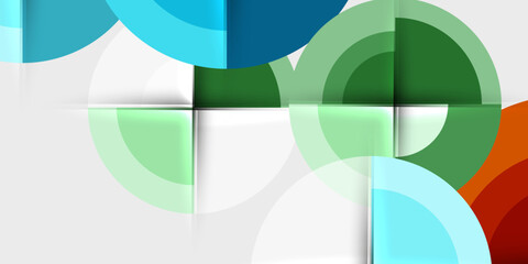 Circle and semi circle geometric background. Vector Illustration For Wallpaper, Banner, Background, Card, Book Illustration, landing page