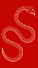 Red festive Year of the snake vector illustration background