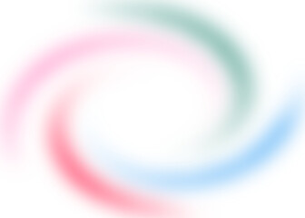 An abstract colorful transparent swirl shape spiral desing element.