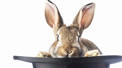 A Curious Bunny Peeking Out