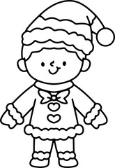 Cute children Christmas Cute hand drawn Elements Illustration cards