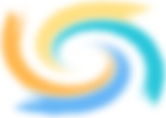 Fototapeta premium An abstract colorful transparent swirl shape spiral desing element.