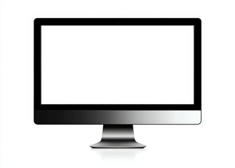 Fototapeta premium Sleek Desktop Monitor on White Background